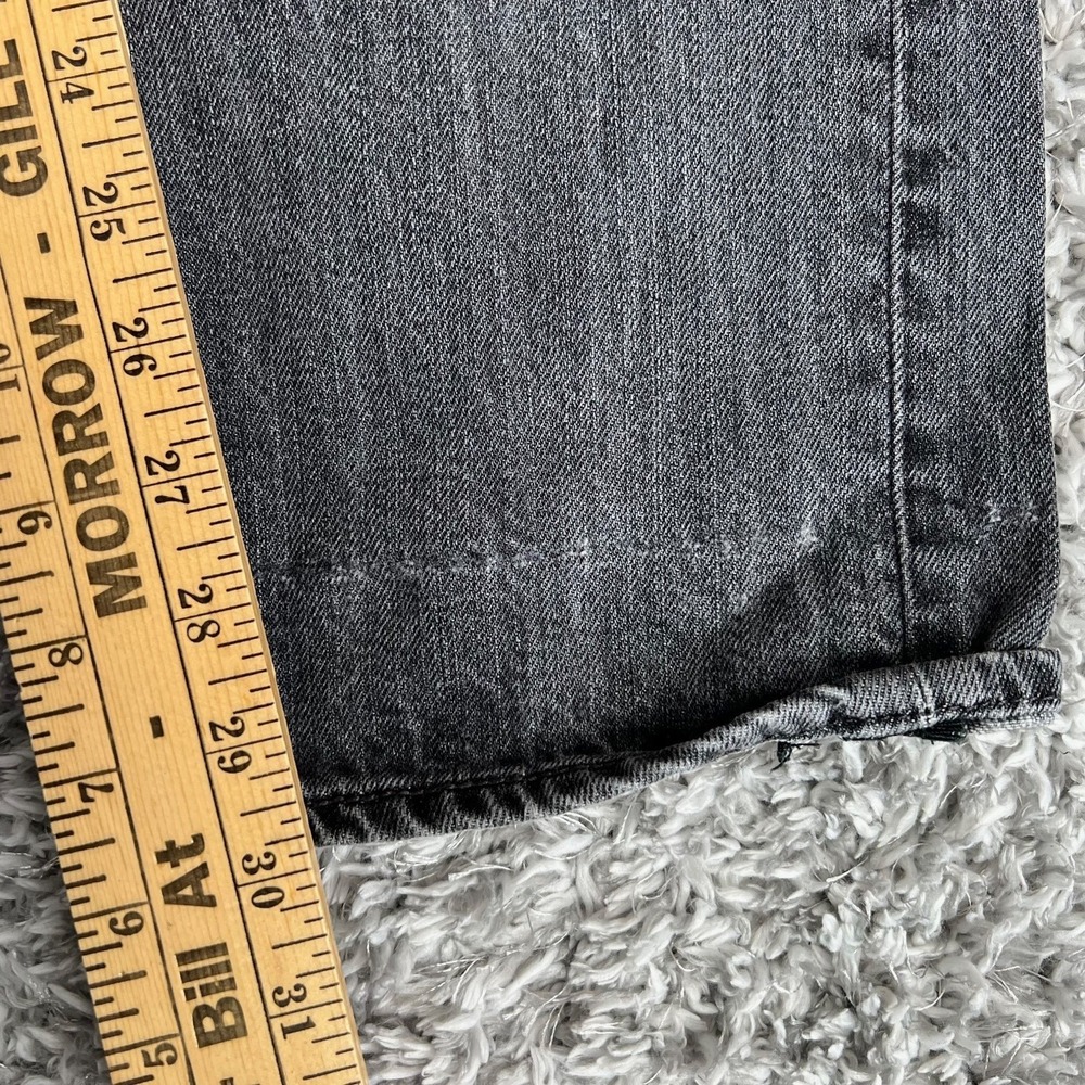 Levi's 501 Straight Leg Button Fly Jeans Faded Black Distressed Men 33 x 32 - Picture 7 of 15